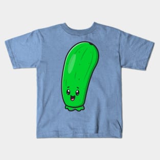 Cute Cucumber Smile Cartoon Kids T-Shirt